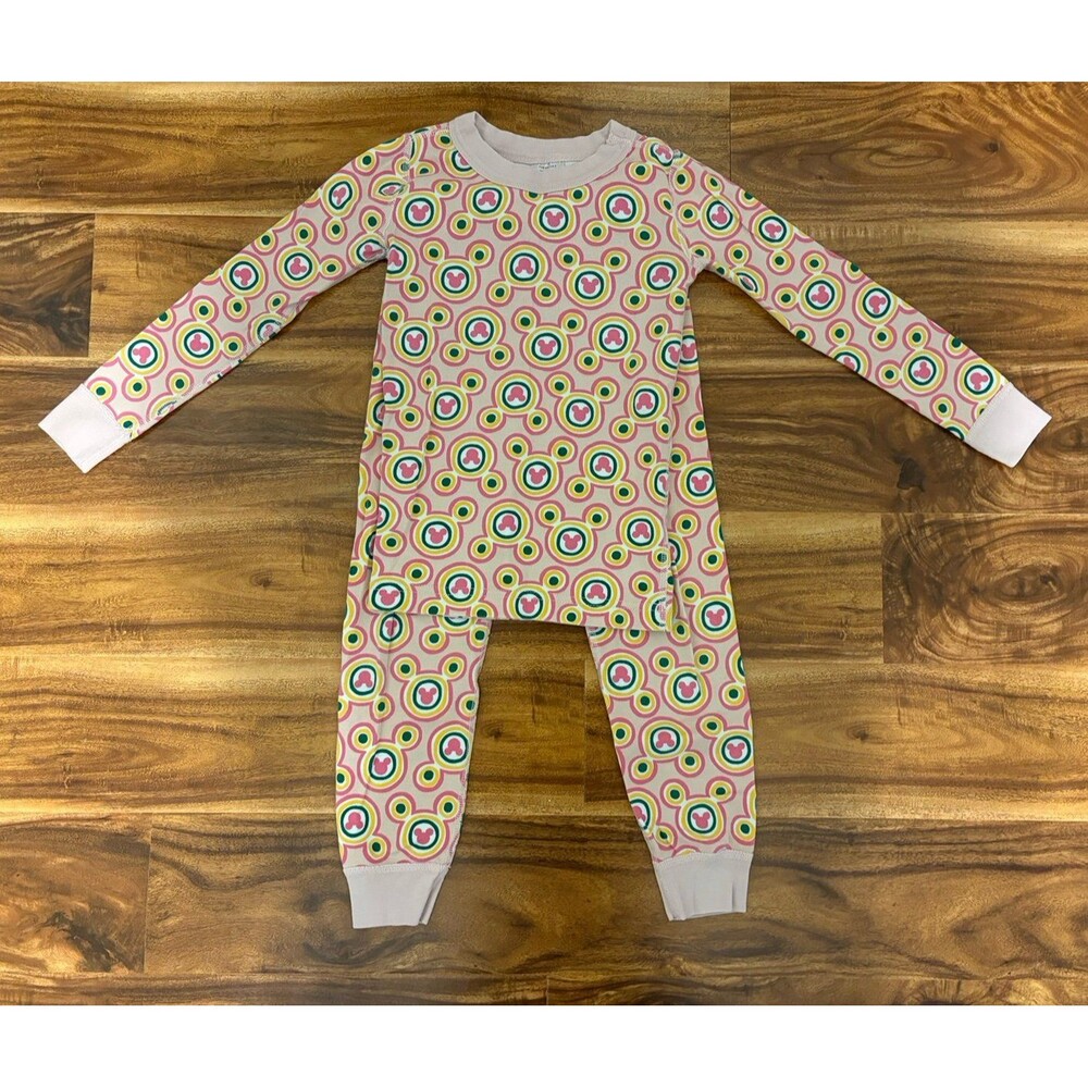 Hanna Andersson Disney Long Pajamas, Pink Mickey Print, Size 5T